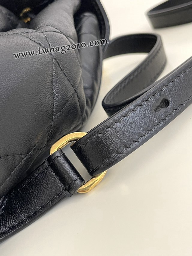 Dior专柜新款迪奥高仿原单黑色小号Caro秋冬系列双肩包 djfk1721